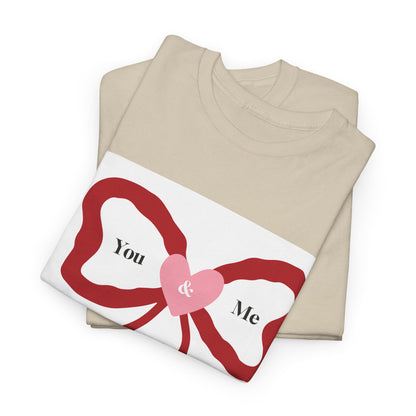 You & Me Forever Bow T-Shirt — Romantic Valentine’s Tee