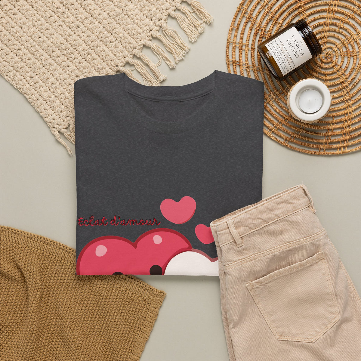Cute Hugging Hearts T‑Shirt — Kawaii "Telet s'amoure" Valentine Tee