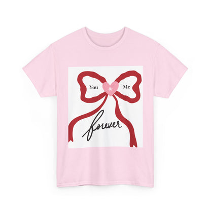 You & Me Forever Bow T-Shirt — Romantic Valentine’s Tee