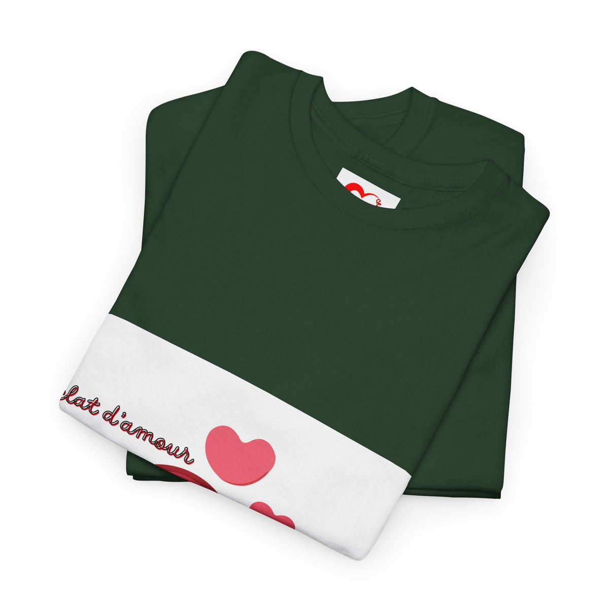 Heart Hug Tee — Cute "collet d'amour" Couple Hearts Valentine's T‑Shirt