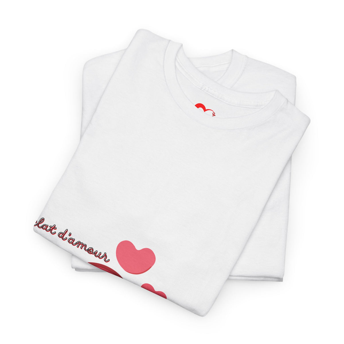 Heart Hug Tee — Cute "collet d'amour" Couple Hearts Valentine's T‑Shirt