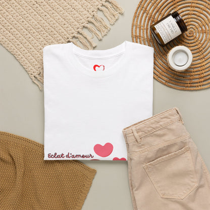 Heart Hug Tee — Cute "collet d'amour" Couple Hearts Valentine's T‑Shirt