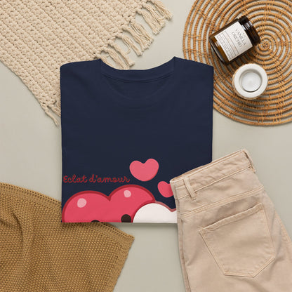 Cute Hugging Hearts T‑Shirt — Kawaii "Telet s'amoure" Valentine Tee
