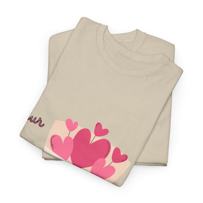 T-Shirt — Bouquet of Hearts Graphic Tee (Pour Toi) — Valentine's Romantic Gift