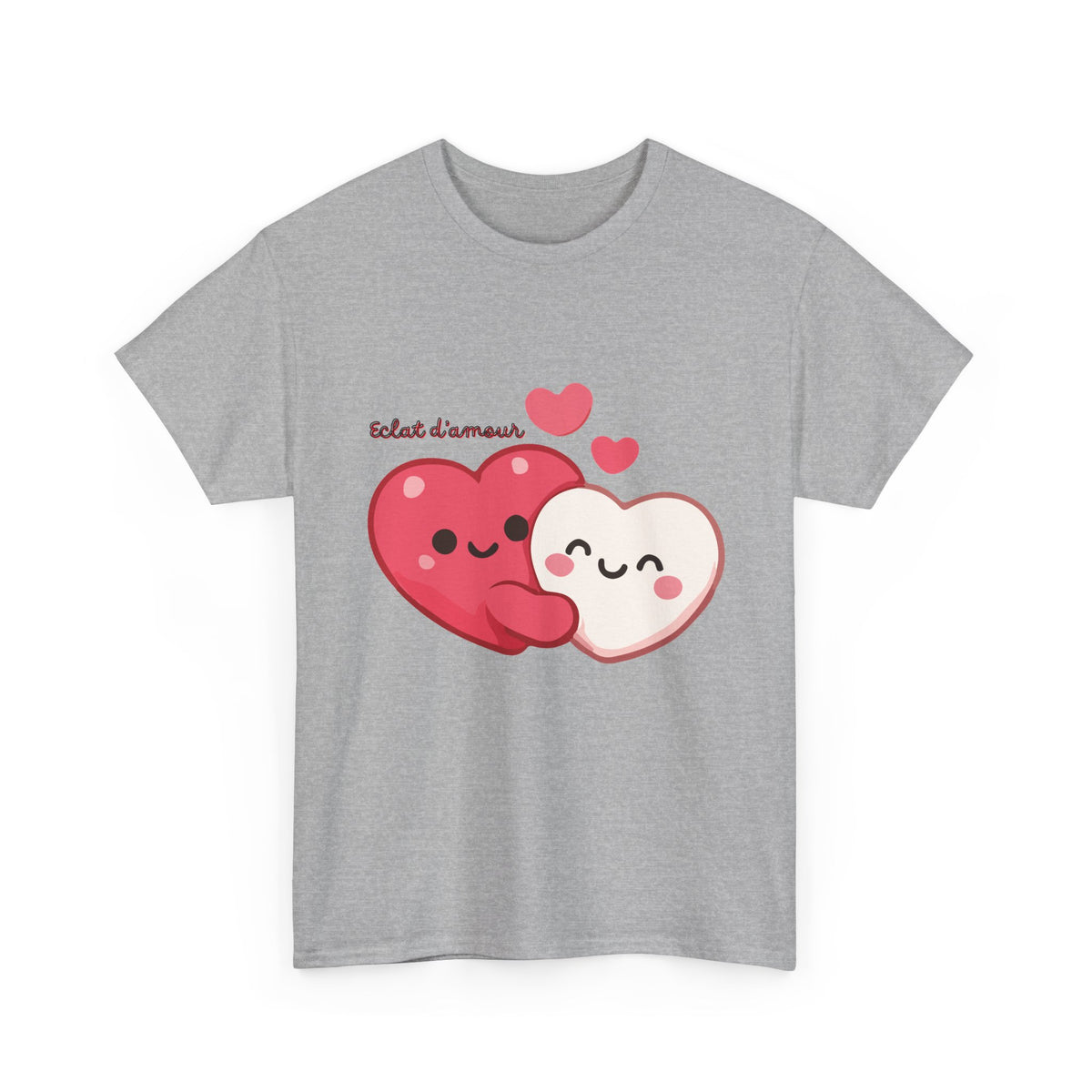 Cute Hugging Hearts T‑Shirt — Kawaii "Telet s'amoure" Valentine Tee