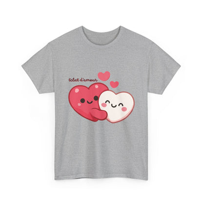 Cute Hugging Hearts T‑Shirt — Kawaii "Telet s'amoure" Valentine Tee