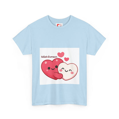Heart Hug Tee — Cute "collet d'amour" Couple Hearts Valentine's T‑Shirt