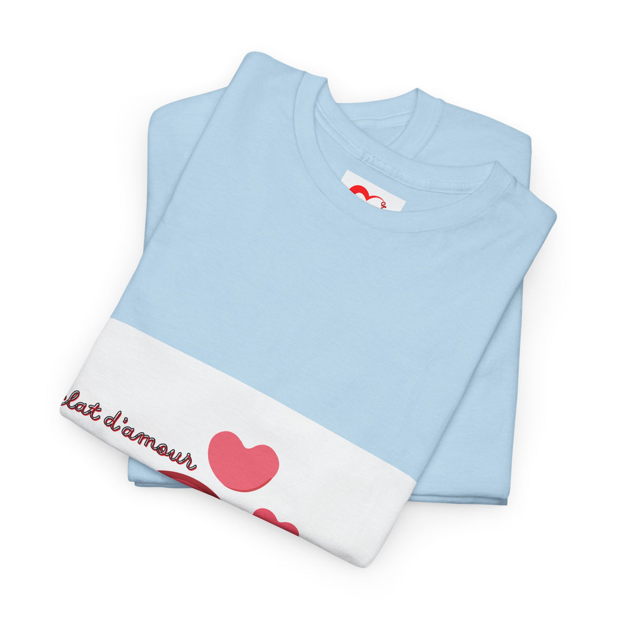 Heart Hug Tee — Cute "collet d'amour" Couple Hearts Valentine's T‑Shirt