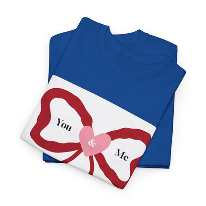 You & Me Forever Bow T-Shirt — Romantic Valentine’s Tee