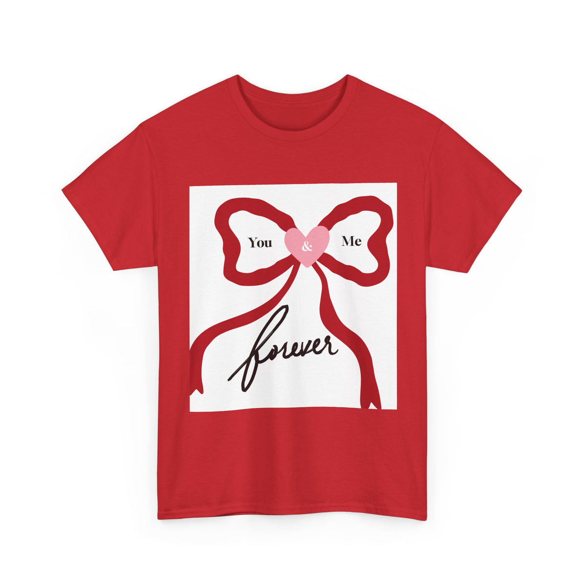 You & Me Forever Bow T-Shirt — Romantic Valentine’s Tee