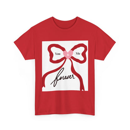 You & Me Forever Bow T-Shirt — Romantic Valentine’s Tee