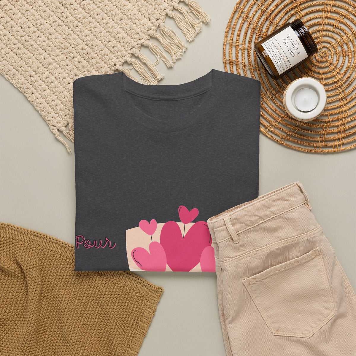 T-Shirt — Bouquet of Hearts Graphic Tee (Pour Toi) — Valentine's Romantic Gift