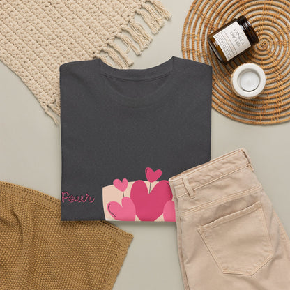 T-Shirt — Bouquet of Hearts Graphic Tee (Pour Toi) — Valentine's Romantic Gift