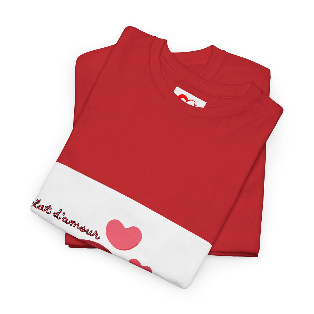 Heart Hug Tee — Cute "collet d'amour" Couple Hearts Valentine's T‑Shirt