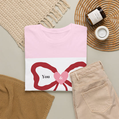 You & Me Forever Bow T-Shirt — Romantic Valentine’s Tee