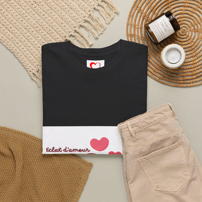 Heart Hug Tee — Cute "collet d'amour" Couple Hearts Valentine's T‑Shirt