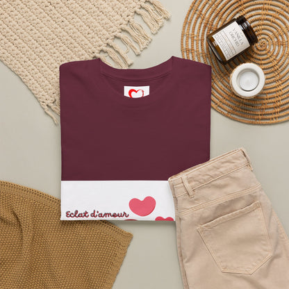 Heart Hug Tee — Cute "collet d'amour" Couple Hearts Valentine's T‑Shirt