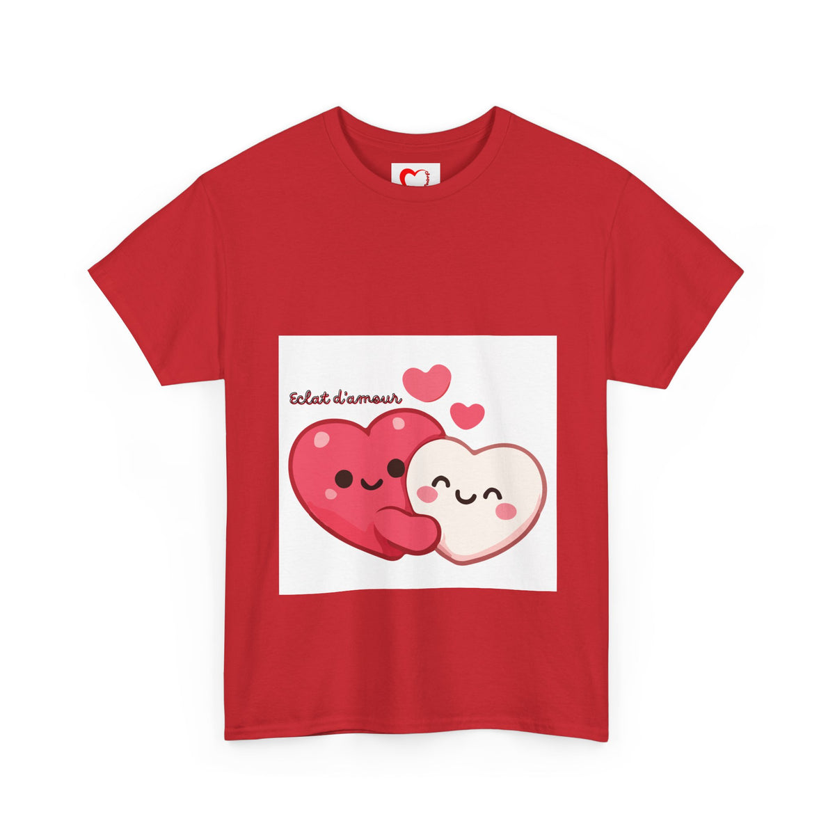 Heart Hug Tee — Cute "collet d'amour" Couple Hearts Valentine's T‑Shirt