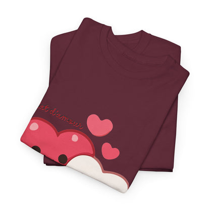 Cute Hugging Hearts T‑Shirt — Kawaii "Telet s'amoure" Valentine Tee