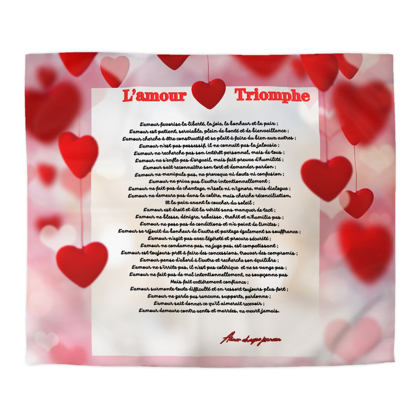 Duvet - Couvre lit LETTRE D'AMOUR
