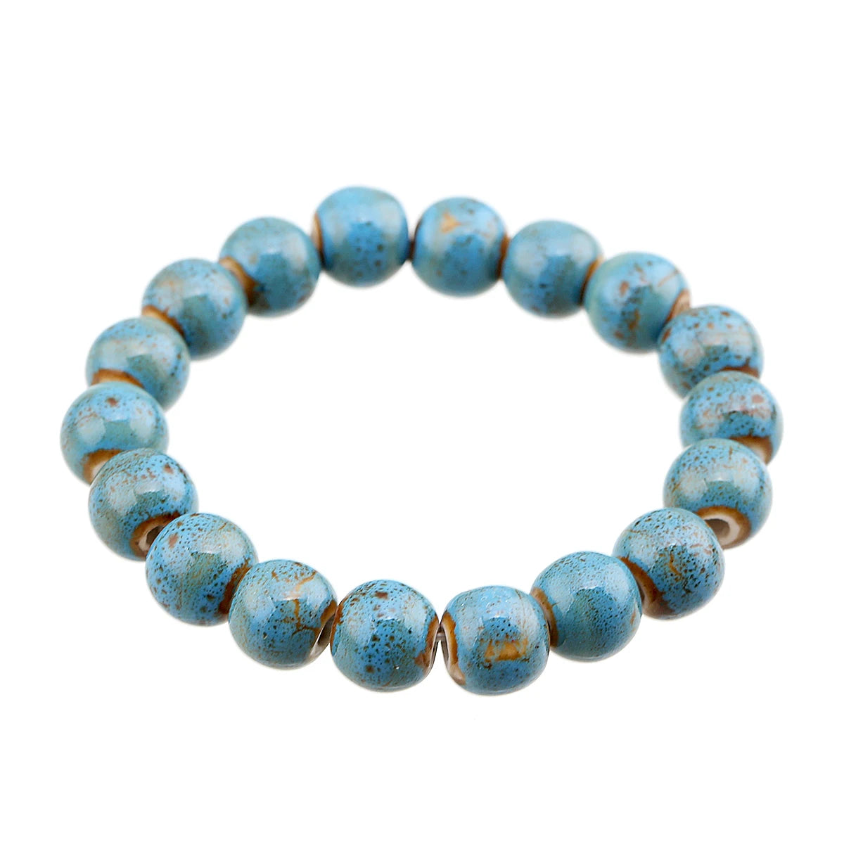 Popular Handmade Wax Rope Ceramic Beads Colorful Stranded Necklace Elastic Bracelet Jewelry Sets Bohemia Chokers Necklaces