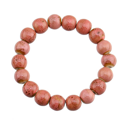 Popular Handmade Wax Rope Ceramic Beads Colorful Stranded Necklace Elastic Bracelet Jewelry Sets Bohemia Chokers Necklaces