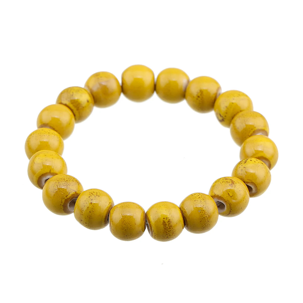 Popular Handmade Wax Rope Ceramic Beads Colorful Stranded Necklace Elastic Bracelet Jewelry Sets Bohemia Chokers Necklaces