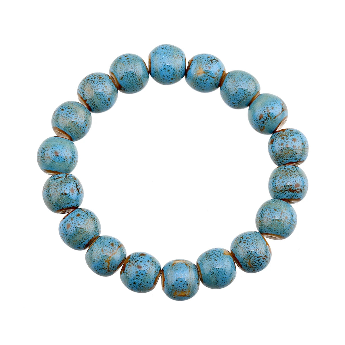 Popular Handmade Wax Rope Ceramic Beads Colorful Stranded Necklace Elastic Bracelet Jewelry Sets Bohemia Chokers Necklaces