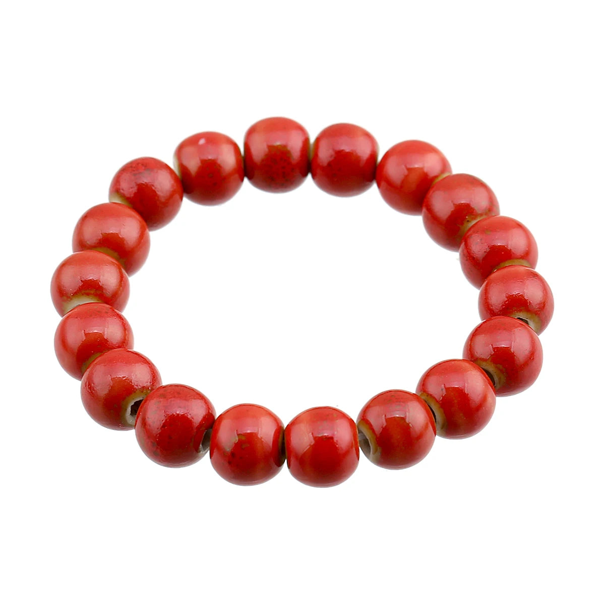 Popular Handmade Wax Rope Ceramic Beads Colorful Stranded Necklace Elastic Bracelet Jewelry Sets Bohemia Chokers Necklaces