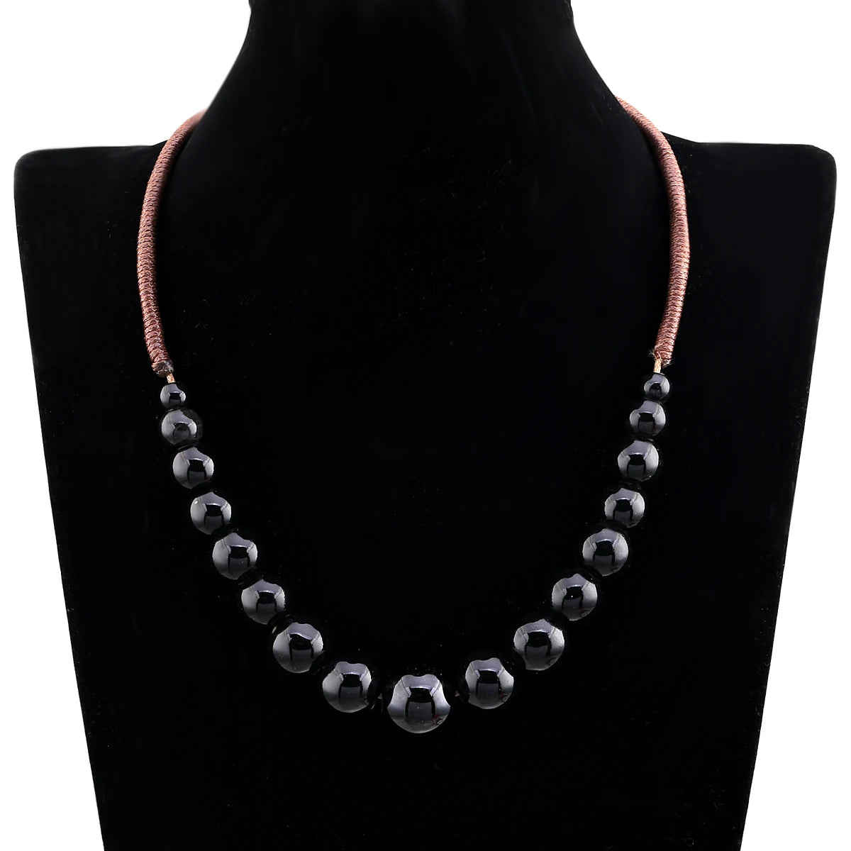 Popular Handmade Wax Rope Ceramic Beads Colorful Stranded Necklace Elastic Bracelet Jewelry Sets Bohemia Chokers Necklaces