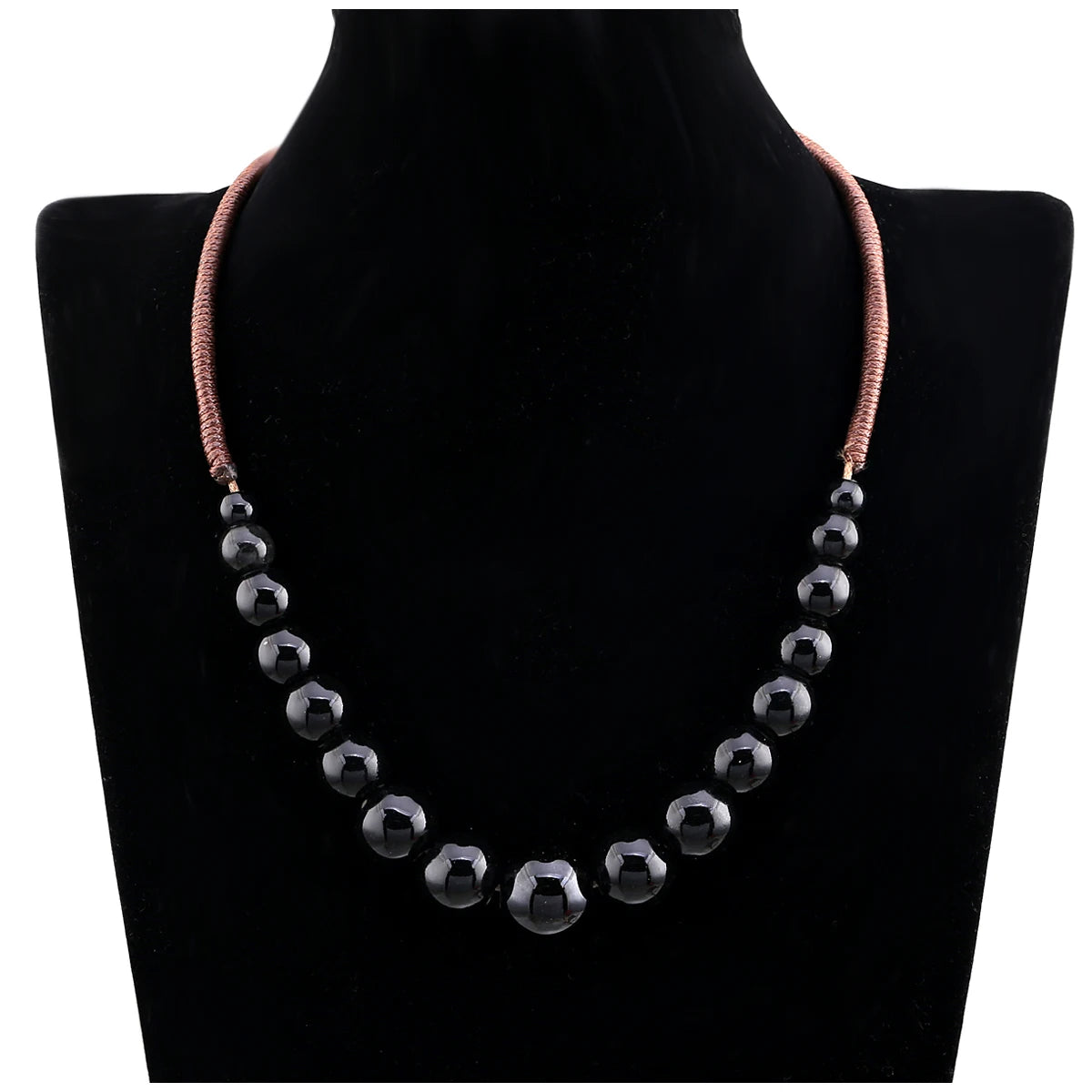 Popular Handmade Wax Rope Ceramic Beads Colorful Stranded Necklace Elastic Bracelet Jewelry Sets Bohemia Chokers Necklaces