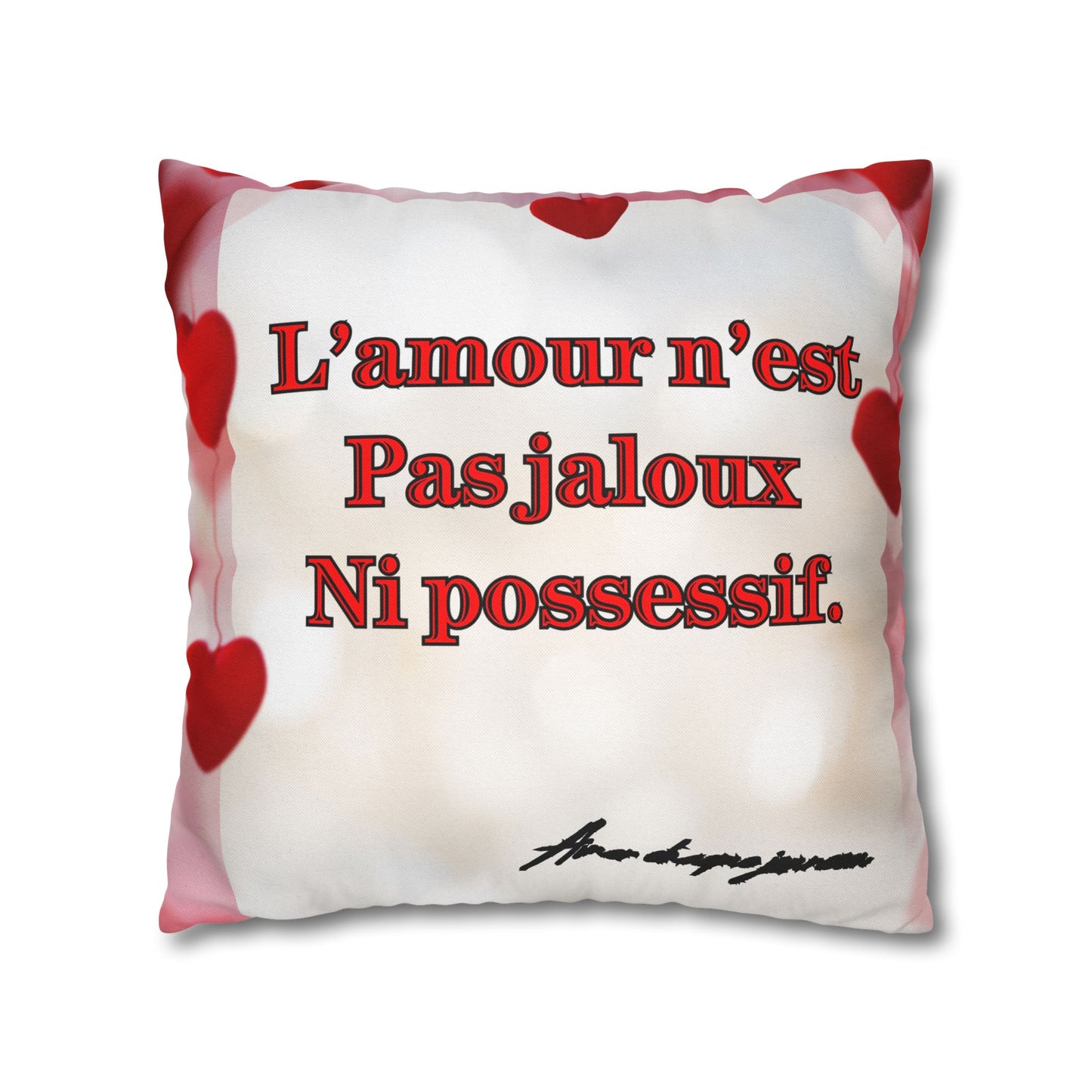 Housse carré  de décoration AMOUR