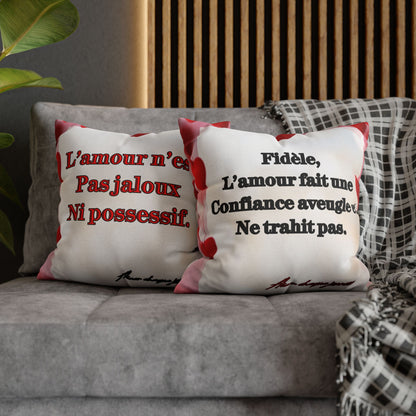 Housse carré  de décoration AMOUR