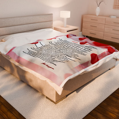 Plaid romantique LETTRE D'AMOUR