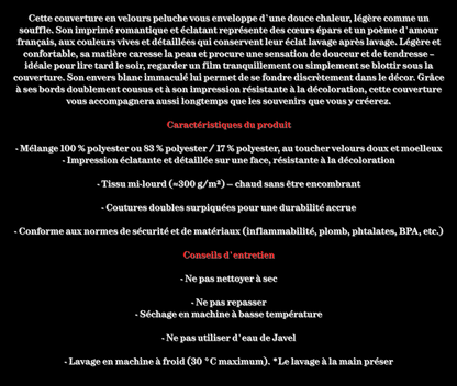 Couverture polaire LETTRE D'AMOUR