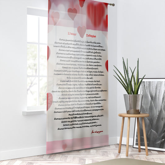 Paire de rideau LETTRE D'AMOUR