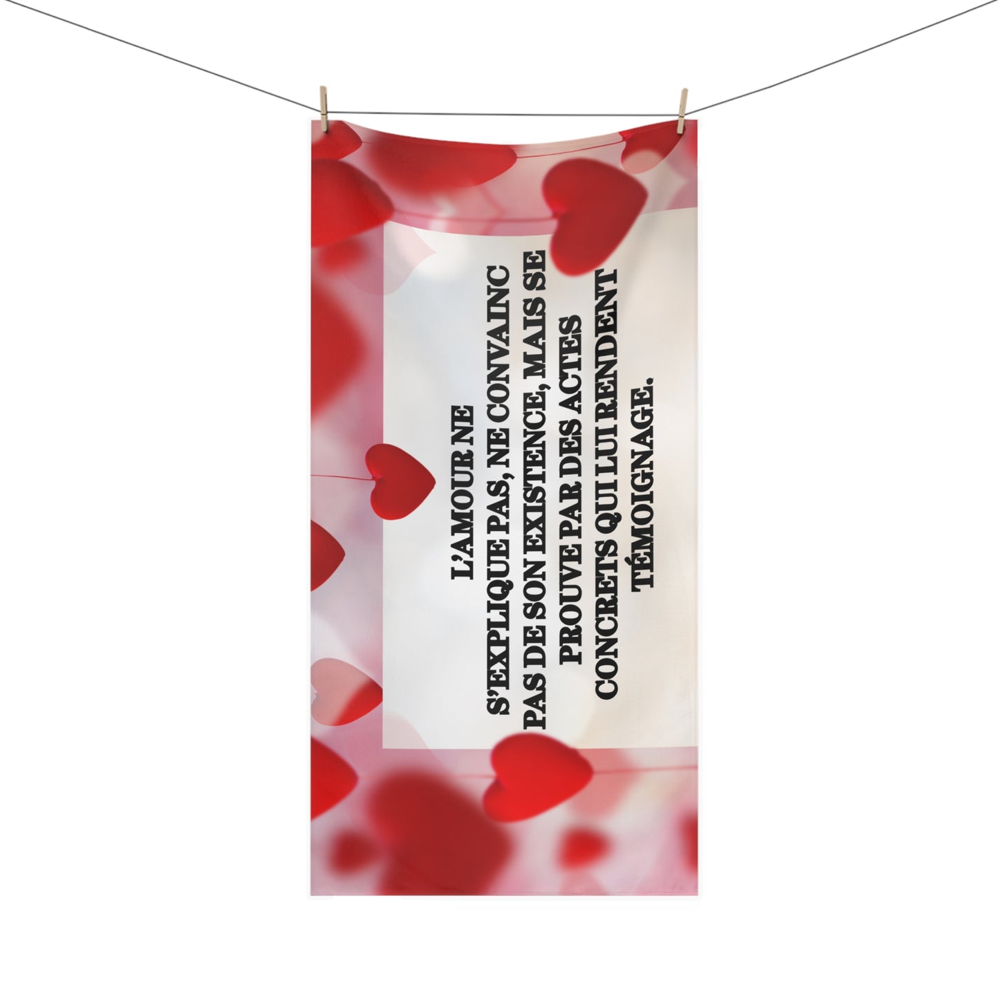 Grande serviette de bain AMOUR VERITABLE