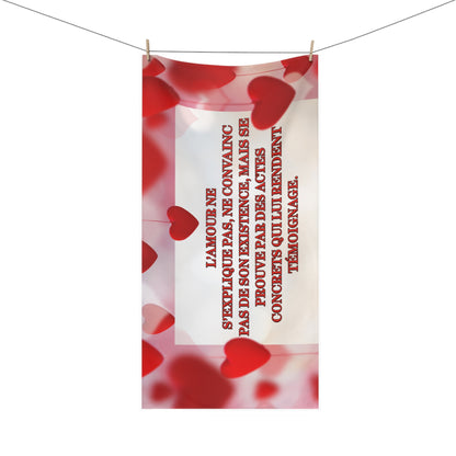 Grande serviette de bain AMOUR VERITABLE