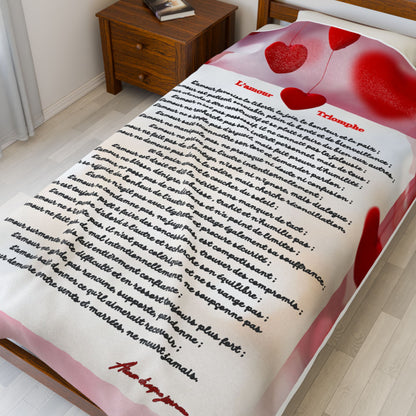 Plaid romantique LETTRE D'AMOUR