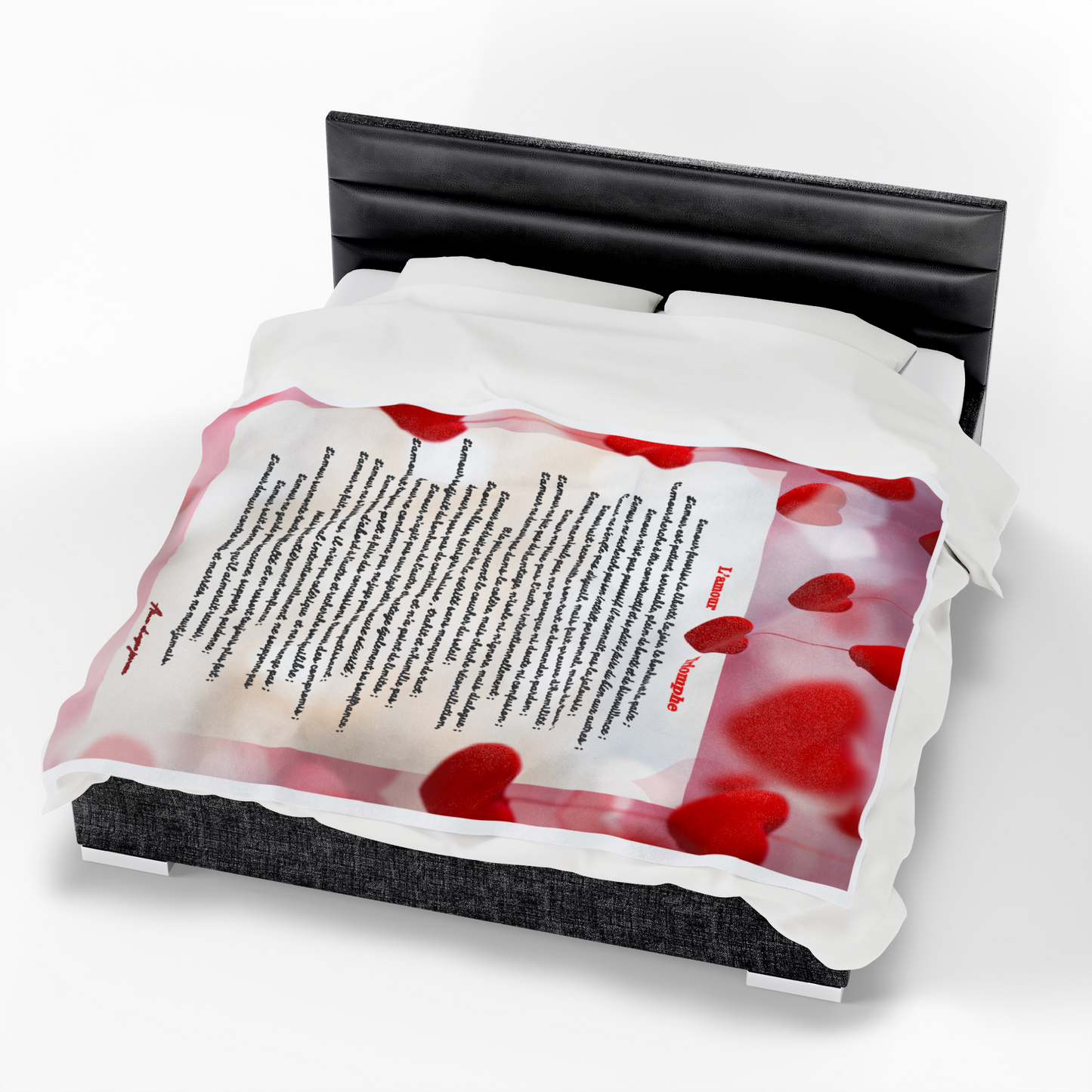 Plaid romantique LETTRE D'AMOUR