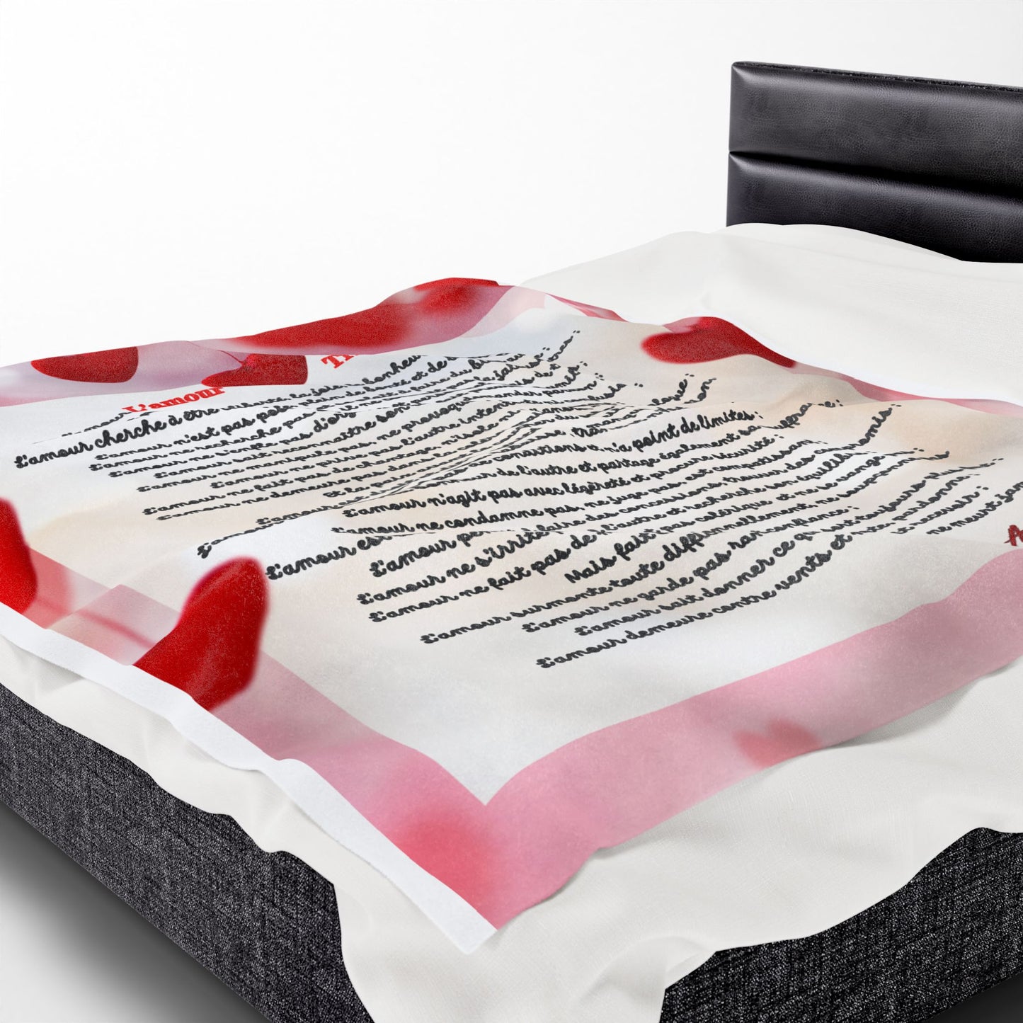 Plaid romantique LETTRE D'AMOUR