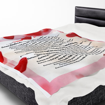 Plaid romantique LETTRE D'AMOUR