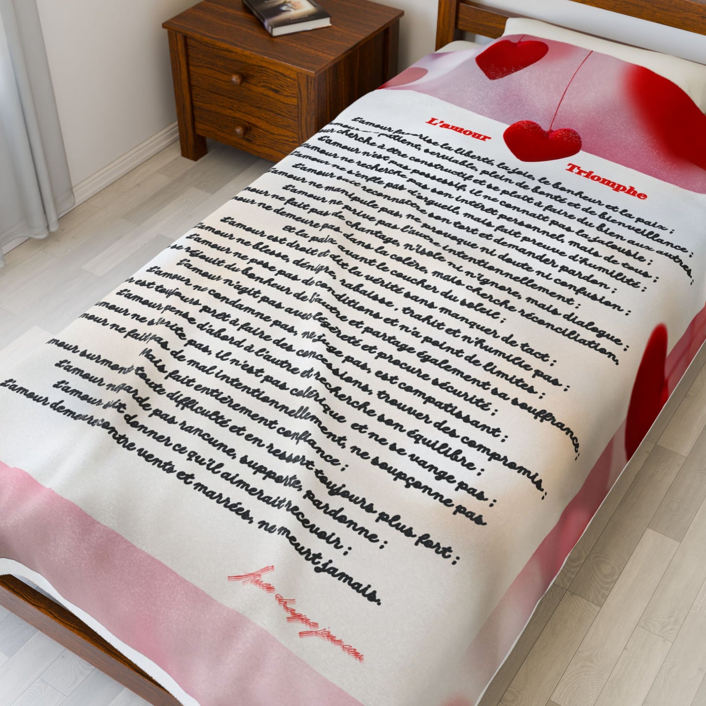 Couverture polaire LETTRE D'AMOUR