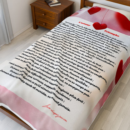 Couverture polaire LETTRE D'AMOUR
