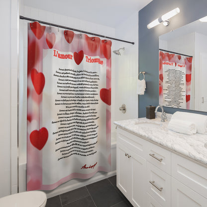 Rideau de douche LETTRE D'AMOUR
