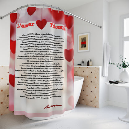 Rideau de douche LETTRE D'AMOUR