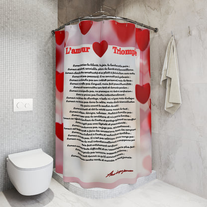 Rideau de douche LETTRE D'AMOUR