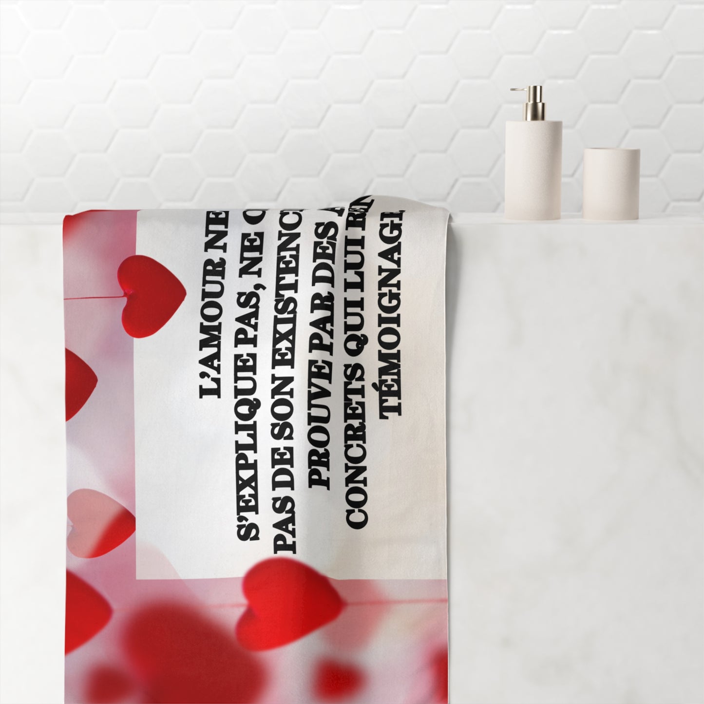 Grande serviette de bain AMOUR VERITABLE