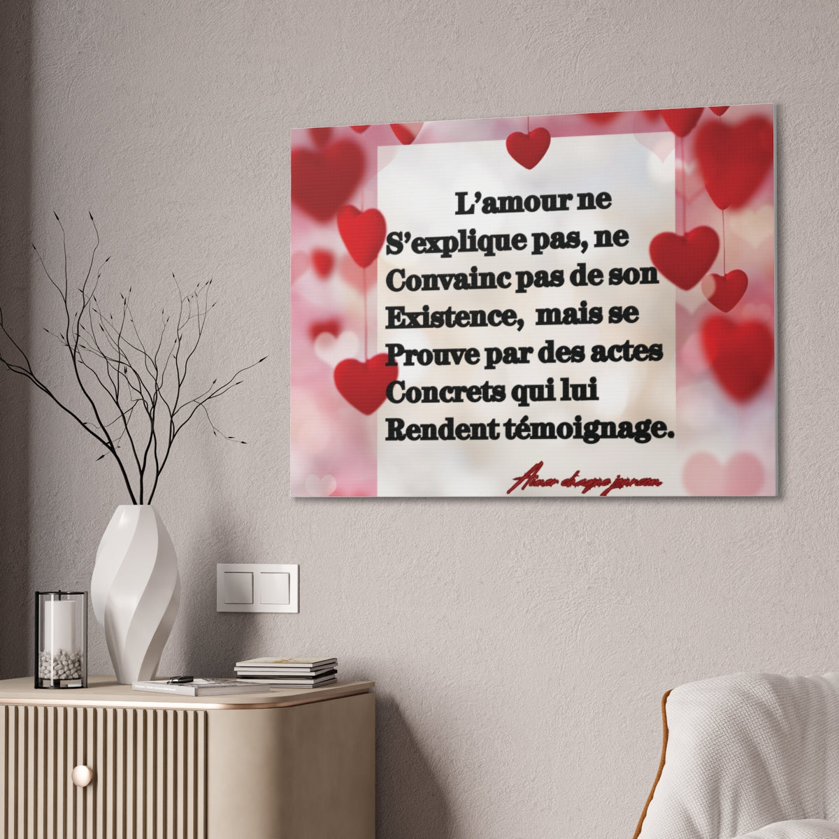 Toile  L'AMOUR VERITABLE
