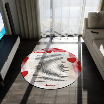 Tapis rond LETTRE D'AMOUR